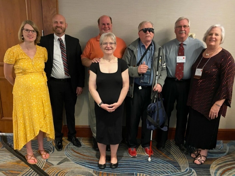 The picture is of the ND contingent at ACB: Emily Stenberg Brown, Trampes Brown, Brant Adams and Tonya Adams (who were representing Ohio but are NDAB members and live in Bismarck), Allan Peterson, Steven Gebhard, and Zelda Gebhard